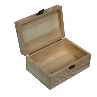 实木翻盖收纳盒松木大小号针线整理盒杂货箱木质礼品盒首饰盒定做