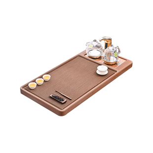 德国电木茶盘原胚素盘家用高端实木自动烧水壶一体式客厅办公茶台