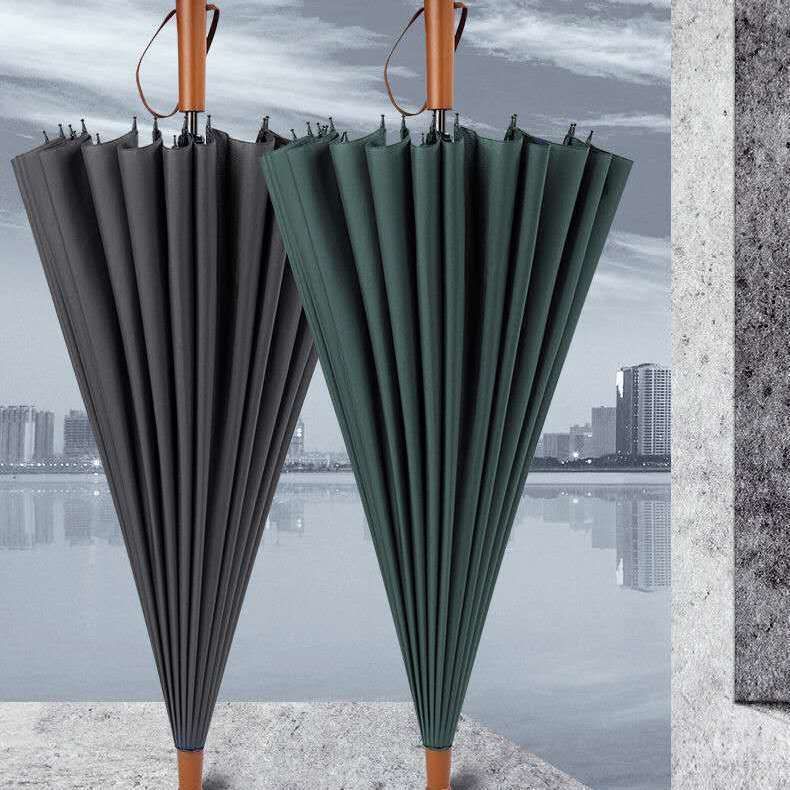24骨直杆复古实木柄雨伞现货号雨伞伞雨伞长柄广告伞伞批发大男士