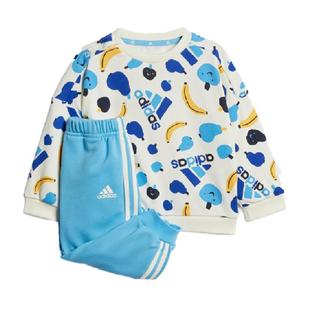 阿迪达斯童装24年春新款儿童男女宝宝卫衣卫裤运动套装IS2685