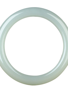 和田玉手镯女款玉镯子淡烟紫