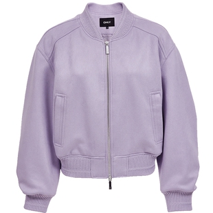 ONLY2026春季新款舒适宽松双向拉链实用斜插口袋短款落肩外套女