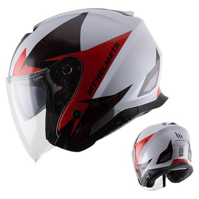 MT双镜片复古半盔防摔透气