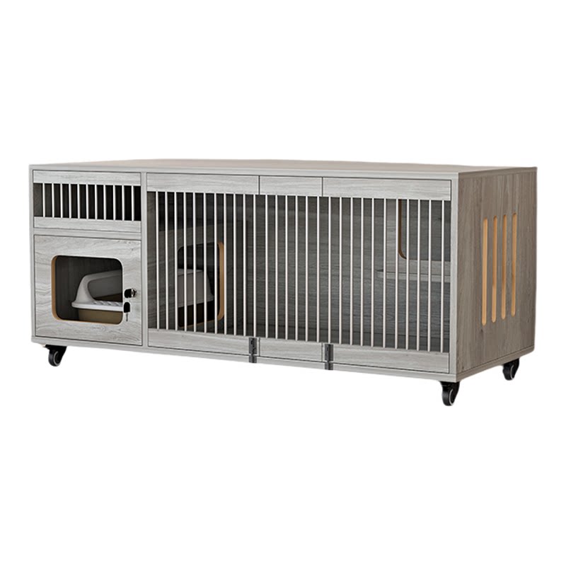 猫柜猫别墅上下可叠加实木猫窝