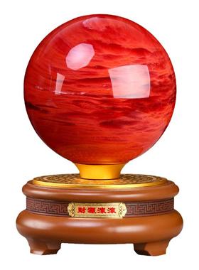 水晶球天然中式装饰品客厅摆件