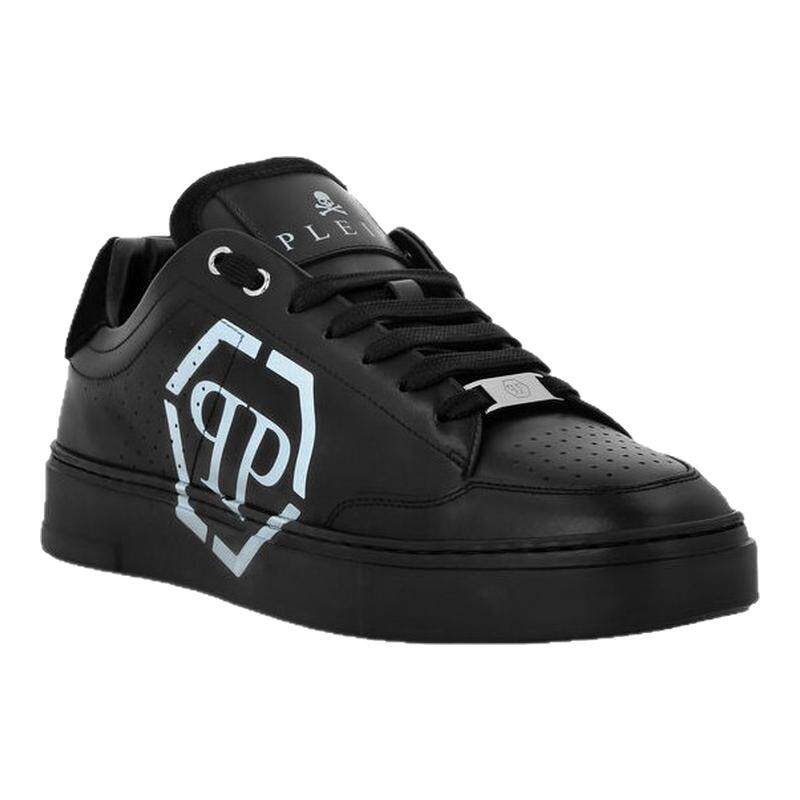 PhilippPlein/菲利普普兰男士运动休闲鞋六边形徽章小牛皮新款