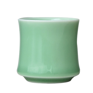 龙泉青瓷束腰杯功夫茶具品茗杯单杯创意陶瓷紫砂杯子素面酒杯60ml