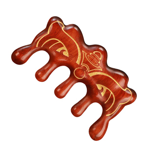 虞美人新品犀角紫檀木梳按摩梳头皮经络穴位生日礼物送女友老婆