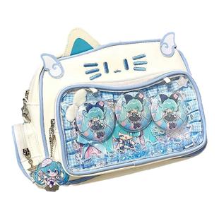 y2k机械猫猫双肩痛包小食量设计感斜挎包可爱中学生女外出小背包