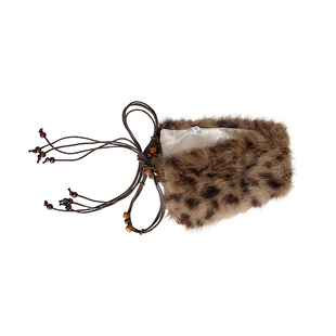 毛毛腰带Y2k亚文化秋冬复古百搭毛绒腰链仿皮草腰封辣妹性感腰饰