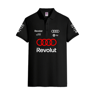 2026奥迪F1车队服方程式赛车服汽车迷POLO衫男女翻领纯棉短袖T恤