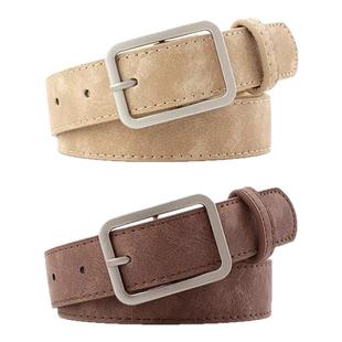 啄木鸟无印新款休闲男女简约百搭皮带时尚裤腰带复古学生潮年轻人