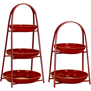 结婚多层托盘订婚创意喜糖架婚礼客厅红色干果果盘婚庆用品大全