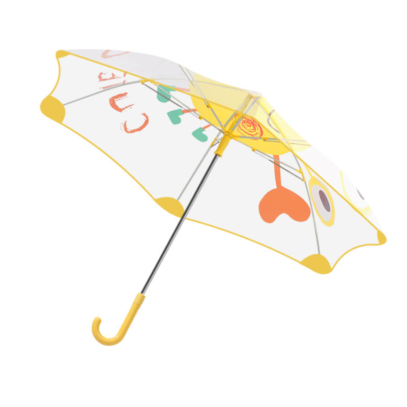 儿童透明安全雨伞一键全收男孩女伞