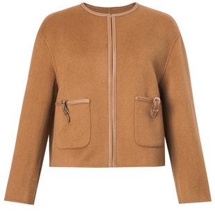 【100绵羊毛】CADIDL卡迪黛尔气质百搭短款毛呢外套女冬季新款