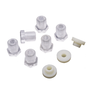 线切割配件导电块绝缘座圆形绝缘套座子导电杆尼龙套塑料座12*1mm