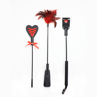 黑红三拍SP小圈工具套装羽毛拍马鞭可爱爱心皮拍不疼新手实践工具