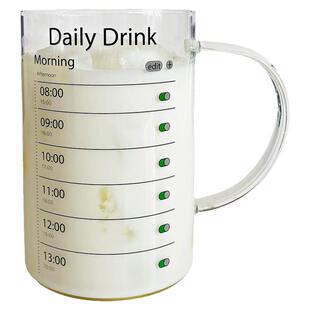 玻璃杯网红大容量1000ml提醒喝水夏季办公室家用泡茶杯子带盖吸管