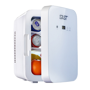 SAST车载迷你小冰箱12v汽车小型母乳储奶8L宿舍单人用制冷冷藏箱