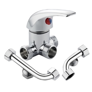 电热水器冷热水混水阀明装开关混合阀U型出水龙头淋浴花洒配件铜