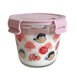 学生玻璃饭盒汤杯微波炉加热专用汤碗汤盒水果盒便当盒密封保鲜碗