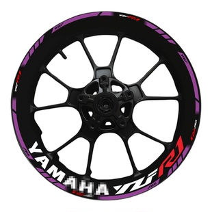 适用改装个性R1 R6 R3 MT07 MT09 Tracer900轮毂轮圈贴纸反光贴