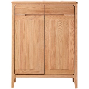 全实木北美国红橡木入户玄关柜门边柜鞋柜全实木二门三门简约风格