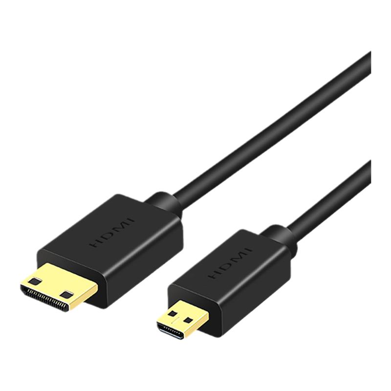 温联Mini/Micro转HDMI线4K60P极细超软相机监视器高清连接线短线