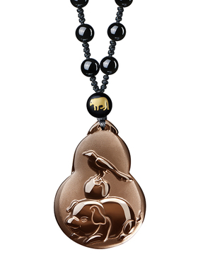 淘运阁易明居喜柿连猪吉宏吊坠