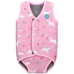 蔓葆婴儿幼儿浮力游泳衣保暖连体防晒男女宝宝0-3岁儿童背心泳装