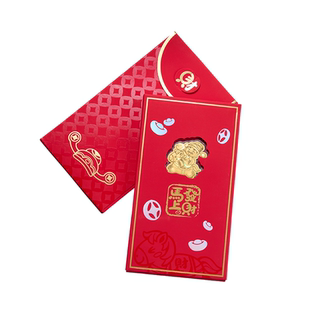 过年必备财神红包金条足金黄金保值送礼手机贴压岁钱新年快乐