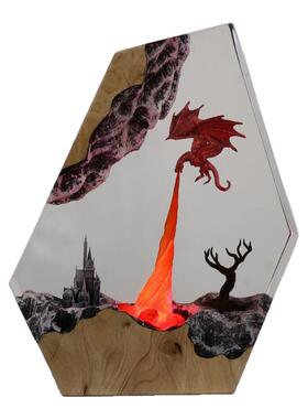 一介空间魔幻风格龙焰夜灯