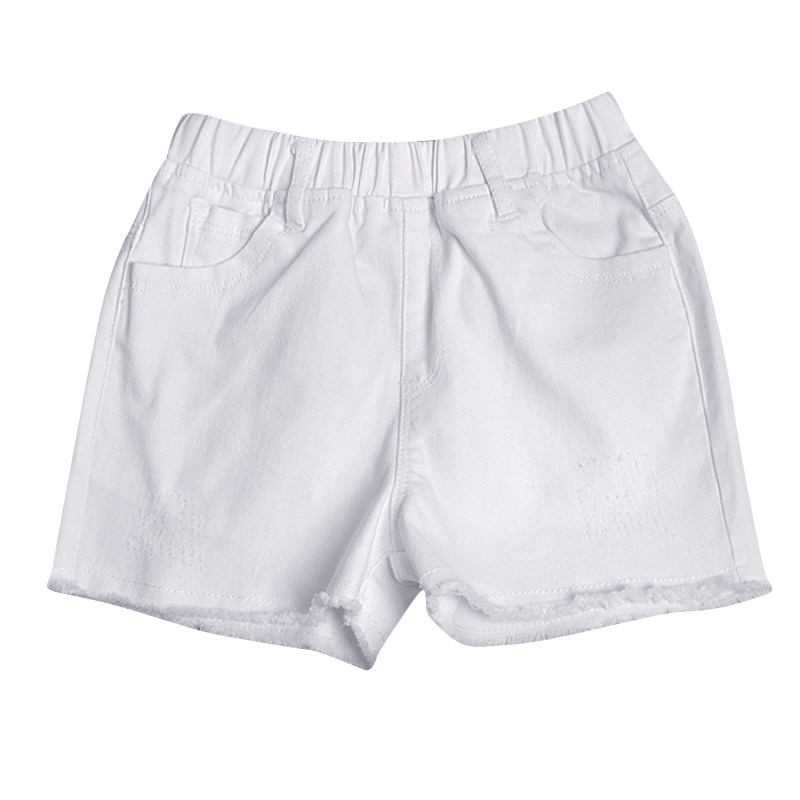 女童白色牛仔短裤夏季薄款