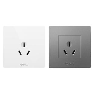 公牛三孔16A空调插座热水器暗装3眼五孔16aG07安专用大面板带开关