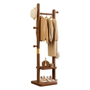 安居客实木挂衣架落地卧室立式衣帽架衣服置物架入户门次净衣架子