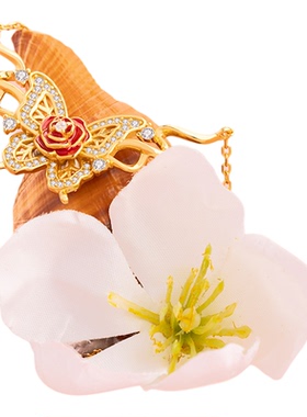 茉奢蝶恋繁花吊坠s925银项链