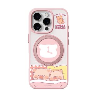 ROCK洛克适用苹果17pro max手机壳磁吸充电蜡笔小新iPhone17pro旋立支架保护套旋转磨砂全包新款高级感情侣