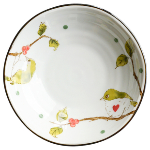 西田木雨 日式陶瓷餐具5.5寸碟14cm小盘早餐盘水果点心蛋糕盘家用