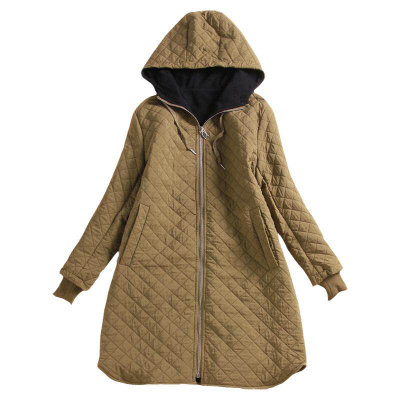 秋冬连帽加绒衬衫女中长款2025新款复古夹绒加厚开衫薄款棉服外套