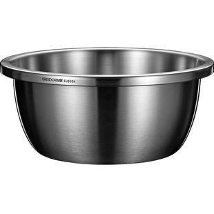 吉度食品级304不锈钢盆厨房家用打蛋和面盆洗菜盆沥水漏盆子汤盆