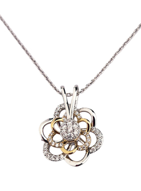 轻奢百合水仙可旋转锁骨链