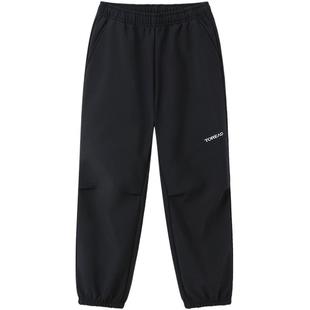 探路者儿童软壳裤耐磨三防加绒运动裤滑雪裤户外裤男童女童裤子