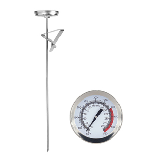 商用厨房食品级不锈钢高温油炸油锅温度计赠送夹子超长探针40CM