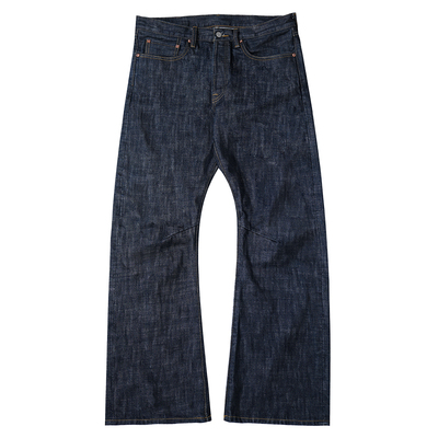 WIROTE威络 修身微喇版型 02打褶镶边 原色原牛棉质赤耳牛仔裤