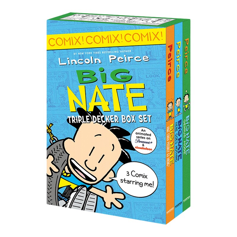 大内特四格漫画1-3册套装 英文原版 Big Nate Triple Decker Box Set 英文版 进口英语原版书籍