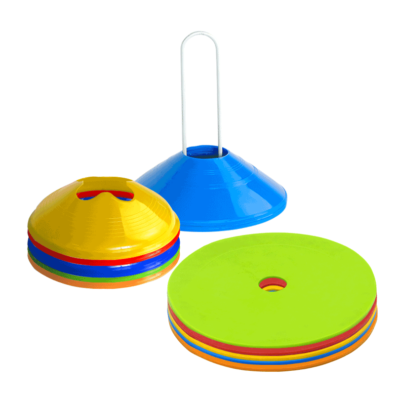 麦卡足球标志盘套装篮球训练器材标志碟训练碟校园足球装备障碍物