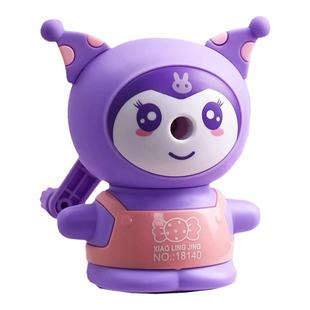 库洛米手摇卷笔器转笔刀小学生专用削笔器自动进铅儿童铅笔削笔器幼儿园女孩卡通手动钻笔刀彩铅旋绞刨旋笔机