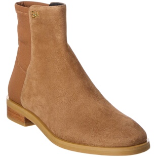 自营Stuart Weitzman/sw CITY KYE BOOTIE粗跟绒面短靴女 美国奥