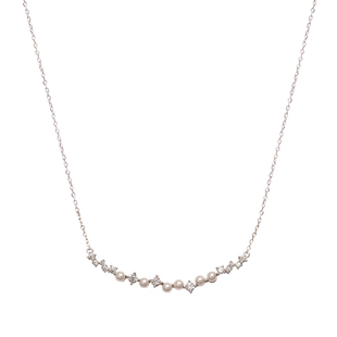 方糖家 轻奢精致纯银施家珍珠笑脸项链2025新款高级感小众锁骨链