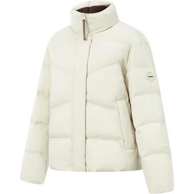 李宁防泼水立领女短羽绒服运动服